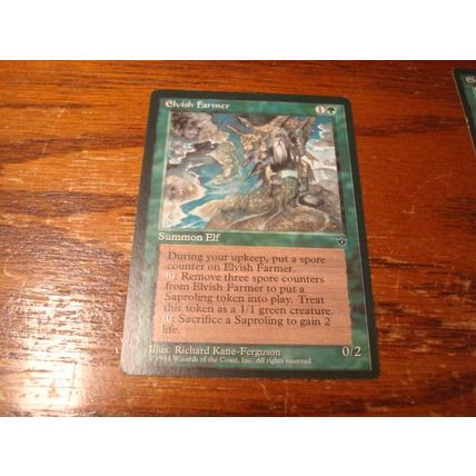 Magic The Gathering, MTG, 5-Cards, 1994, Different, ELVISH SCOUT/FORTRESS/FARMER