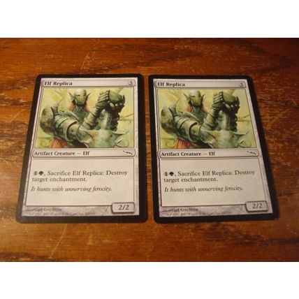 Magic The Gathering, MTG, 2-Cards, 1993-2003, ELF REPLICA, nm