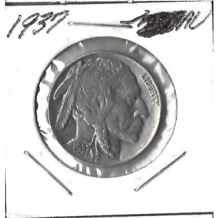 1937 US Buffalo Nickel AU +