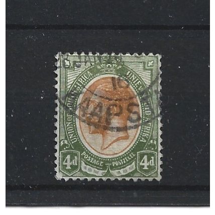 SouthAfrica.SG10 4d Orange-Yellow and Olive-Green.Fine Used.Aug25h