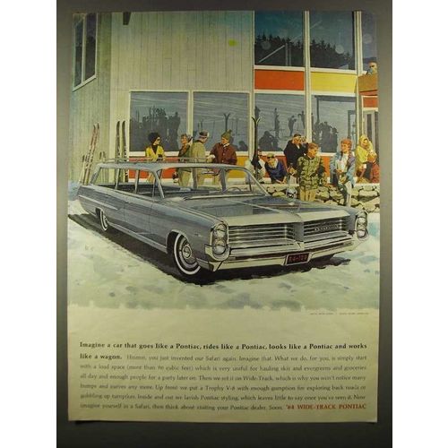 1964 Pontiac Safari Bonneville Wagon Ad - Van Kaufman