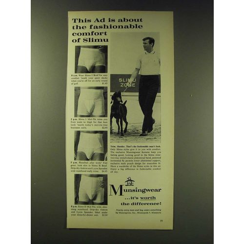 1964 Munsingwear Underwear Ad - Slimu I Brief, Slimu I Mid-Thi, Slimu II Brief