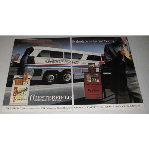 1980 Chesterfield Cigarette Ad - Get to Phoenix