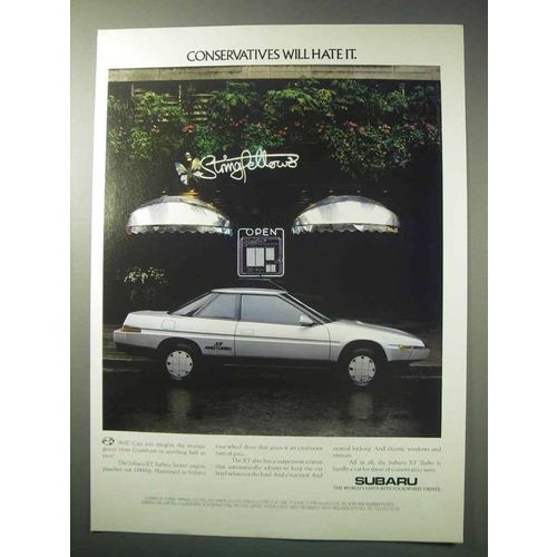1986 Subaru XT Turbo Car Ad - Conservatives Hate It