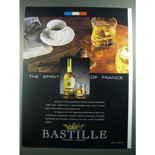 1988 Bastille Brandy Ad - The Spirit of France