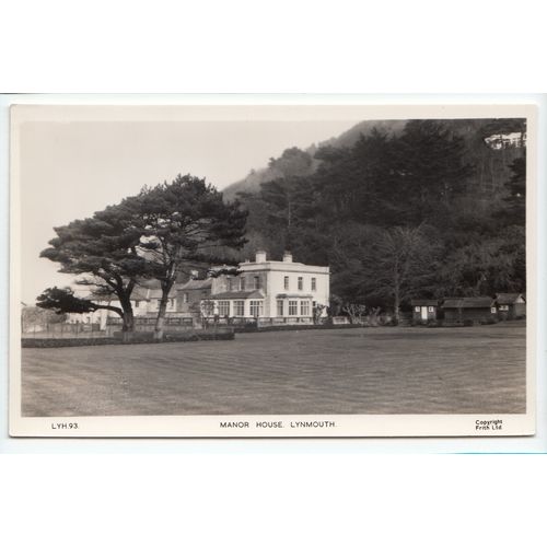 Manor House Lynmouth Devon RP Postcard LYH93