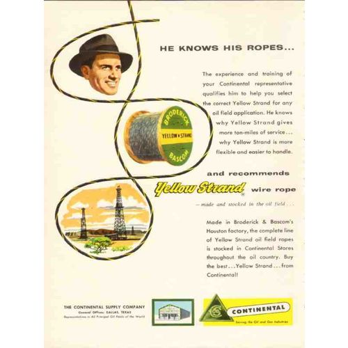 continental supply company 1955 gardner-denver mud pump oil vintage ad