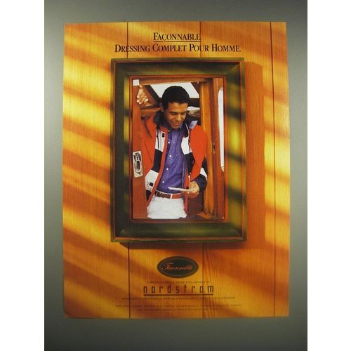1990 Faconnable Fashion Ad - Faconnable. Dressing Complet Pour Homme