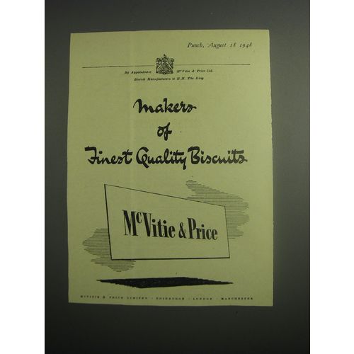 1948 McVitie & Price Biscuits Ad - Finest Quality