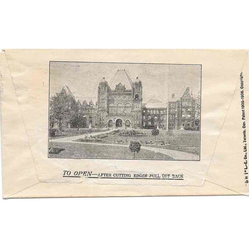 Canada Admiral Coil Toronto Illustrated, House of Assembly cancel 1921
