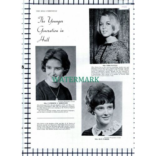 (7725) Catherine Kirkwood Nikki Rattue Brough Jean Parker Hull - 1965 Cutting