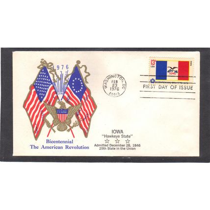 FDC Boerger Cachets 1661 13c Iowa (Cachet-U/A) CV00716