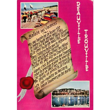 Deauville Trouville Multiview France Postcard posted 1967 VGC