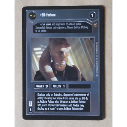 Star Wars CCG: Jabba's Palace Limited # Bib Fortuna (A) 1998 dark decipher