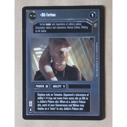 Star Wars CCG: Jabba's Palace Limited # Bib Fortuna (A) 1998 dark decipher