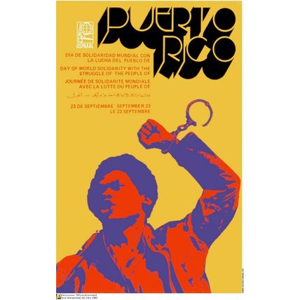 Political Poster.SET of 5.Cuban Propaganda.Solidarity Puerto Rico independence