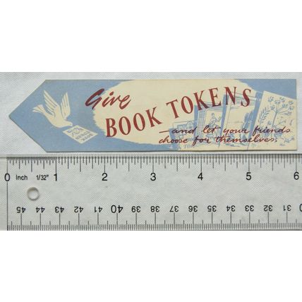 Vintage bookmark - Book Tokens - Let your friends choose for themselves