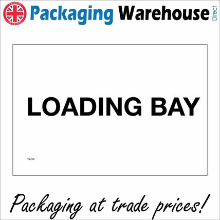 VE268 LOADING BAY SIGN WAREHOUSE FACTORY GOODS IN YARD