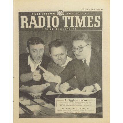 Radio Times The Goons BBC Show Spike Milligan TV Peter Sellers Postcard