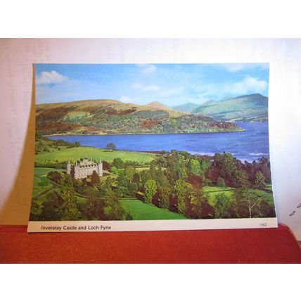 INVERARAY CASTLE & LOCH FYNE used postcard by Whiteholme 'Hail Caledonia' =
