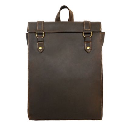 Hommes de Cru À La Main Véritable Sac À Dos En Cuir