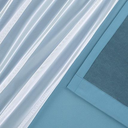 Exclusive Home Catarina Blackout Curtain + Sheer Grommet Pair-52"x108"-TURQUOISE