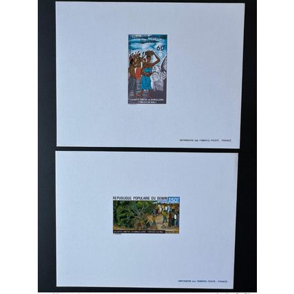 Benin 1977 Mi. 121 - 122 Epreuve De Luxe Lutte contre la sorcellerie Chouettes
