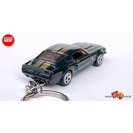 HTF KEYCHAIN GREEN 1967/68 FORD SHELBY MUSTANG GT500 CUSTOM Ltd GREAT GIFT