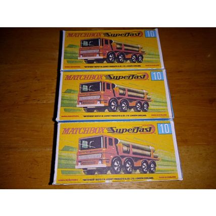 Matchbox - No10 Pipe Truck - SF Orange Replica box