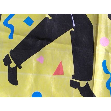 Vintage American Greetings Outdoor Yellow Flag Dancing New Year Party 42 Inches