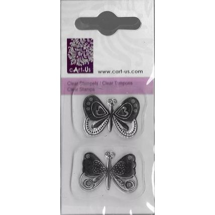 Cart-US. Fantasy Butterflies - 4x6cm Stamp Set. Stamping Cardmaking Crafts