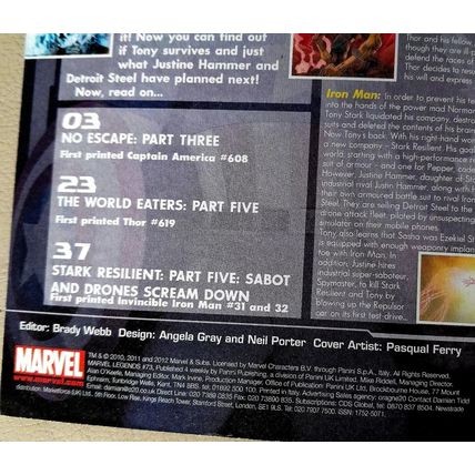 MARVEL LEGENDS # 73 : PANINI COMICS : 2012 : vg(4.0) ~