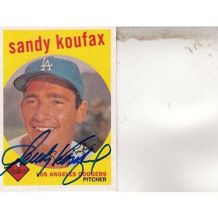 SANDY KOUFAX 2016 AUTOGRAPHED LOS ANGELES DODGERS HOF WORLD CHAMPION PITCHER