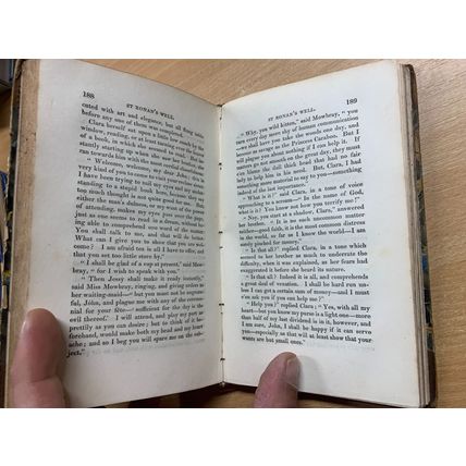 1833 WALTER SCOTT "ST RONAN'S WELL" WAVERLEY NOVELS SMALL ANTIQUE BOOK (P3)