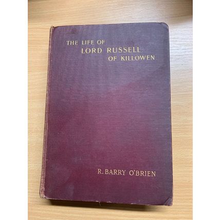 1902 "THE LIFE OF LORD RUSSELL OF KILLOWEN" R BARRY O'BRIEN ANTIQUE BOOK (P5)