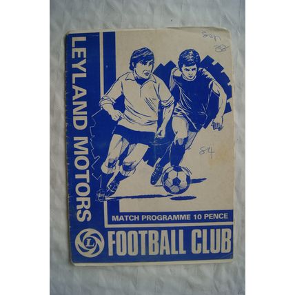 1984 programme Leyland Motors v. Congleton Town