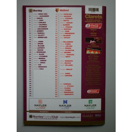 BURNLEY v WATFORD Championship 01/03/2008