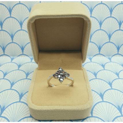 Natural Gouveia Andalusite Gemstone 925 Sterling Silver Cluster Ring with Box