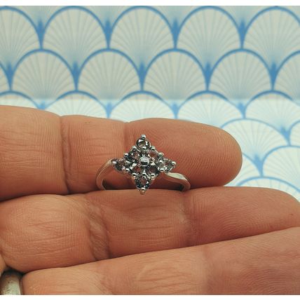 Natural Gouveia Andalusite Gemstone 925 Sterling Silver Cluster Ring with Box