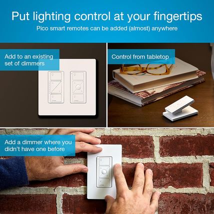 Lutron Caseta 3 Way Smart Dimmer Switch Kit, W/ Wireless 3 Way Pico Remote and B