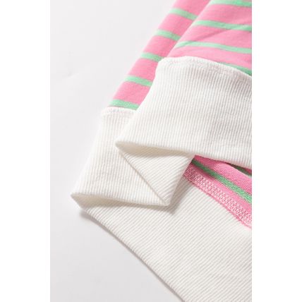 Sachet Pink Striped Crew Neck Cap Sleeve T Shirt