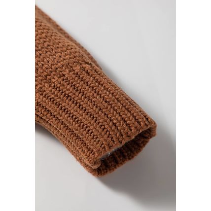 Light French Beige Contrast Stitch Detail Color Block Knitted Plus Size Sweater