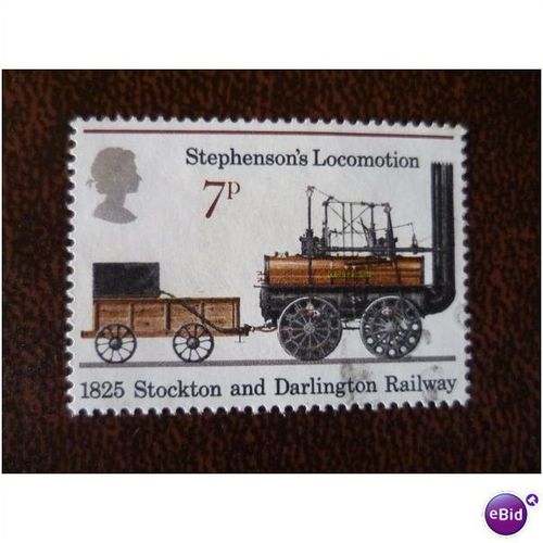 1975 GB Railways 7p fine used stamp SG984 Stephenson's Locomotion 1825
