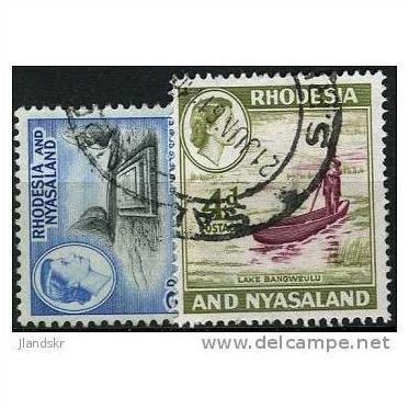 RHODESIA & NYASALAND 1959/1962 SG 22+23 - #3 fine used (o)