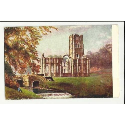1659 HARROGATE Fountains Abbey Tuck Oilette Postcard