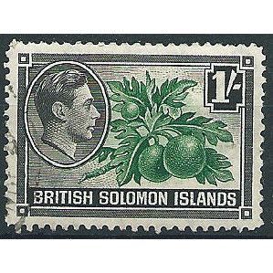 Solomon Islands 1939 SG68 1/- Green & Black Very Fine Used .. ..