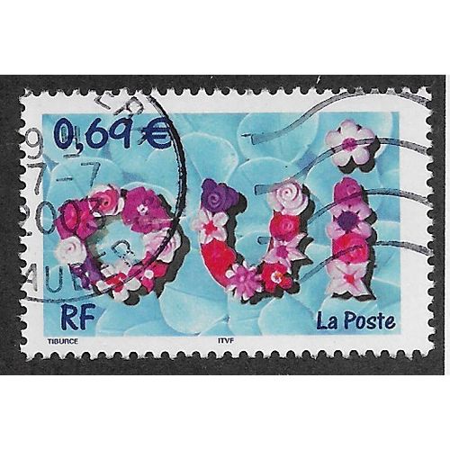 FRA 2002 69c 'GREETING STAMPS - OUI' FINE USED (EBID56-821)