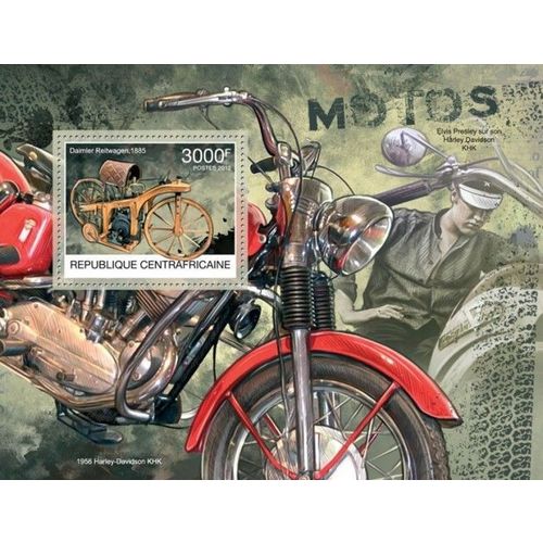 CENTRAL AFRICA 2012 SHEET MNH MOTORCYCLES MOTOS MOTORRÄDER MOTOCICLETAS 1A