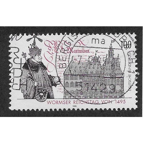GER 1995 100pf '500TH ANN OF WORMS' FINE USED (EBID62-976)