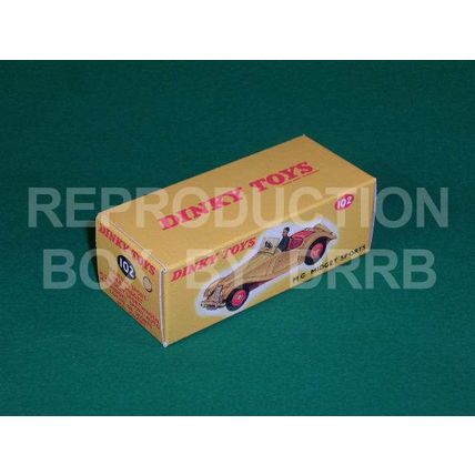 Dinky #102 MG Midget Sports (orange) - Reproduction Box by DRRB